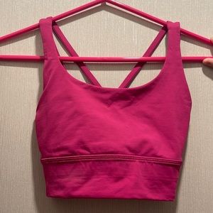 hot pink lululemon sports bra